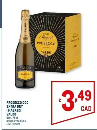 Metro Prosecco doc extra dry i magredi offerta
