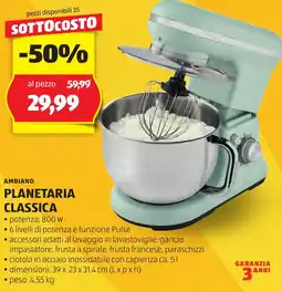 ALDI Ambiano planetaria classica offerta