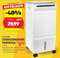 ALDI Easyhome condizionatore portatile offerta