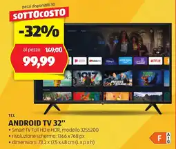 ALDI TCL ANDROID TV 32" offerta