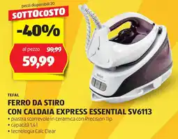 ALDI TEFAL FERRO DA STIRO CON CALDAIA EXPRESS ESSENTIAL SV6113 offerta