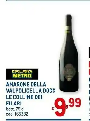 Metro Filari amarone della valpolicella docg le colline dei offerta