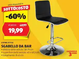 ALDI Living style sgabello da bar offerta