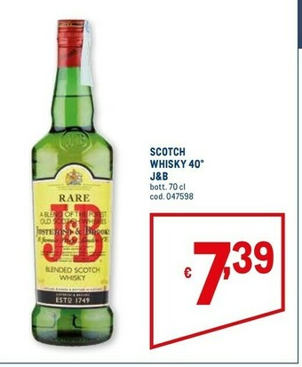 Metro Scotch whisky 40 offerta
