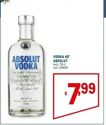 Metro Vodka 0,7 l 40% offerta