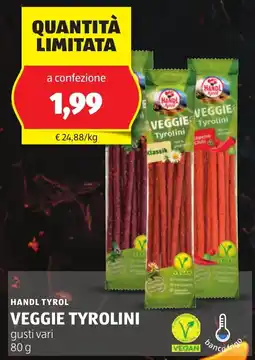 ALDI Handl tyrol veggie tyrolini offerta