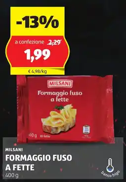 ALDI Milsani formaggio fuso a fette offerta