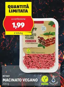 ALDI Myvay macinato vegano offerta