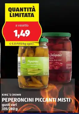 ALDI King's crown peperoncini piccanti misti offerta