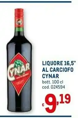Metro Liquore 16,5 al carciofo offerta