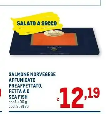 Metro Salmone norvegese affumicato preaffettato, fetta a d offerta