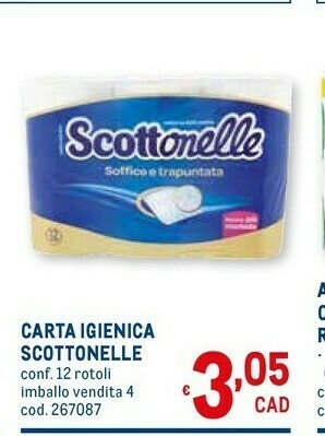 Metro Scottonelle carta igienica offerta