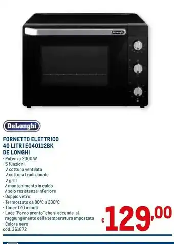 E040112bk fornetto elettrico