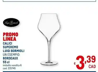 Metro Bormioli luigi calici offerta