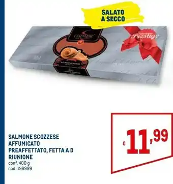 Metro Riunione salmone scozzese affumicato preaffettato offerta