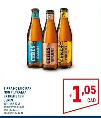 Metro Birra mosaic ipa offerta