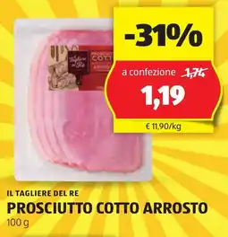 ALDI Il tagliere del re prosciutto cotto arrosto offerta