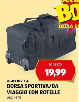 ALDI Ls live in style borsa sportiva/da viaggio con rotelle offerta