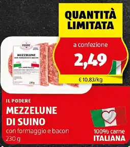 ALDI Il podere mezzelune di suino offerta