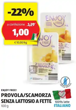 ALDI Enjoy free! provola/scamorza senza lattosio a fette offerta