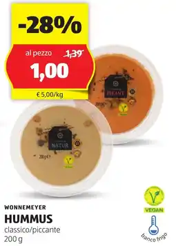 ALDI Wonnemeyer hummus offerta