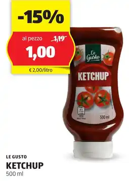 ALDI Le gusto ketchup offerta