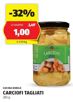 ALDI Cucina nobile carciofi tagliati offerta