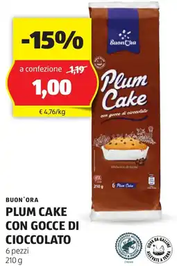 ALDI Buon'ora plum cake con gocce di cioccolato offerta