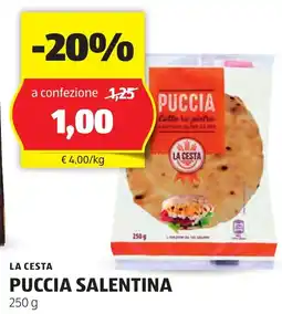 ALDI La cesta puccia salentina offerta