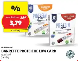 ALDI Multinorm barrette proteiche low carb offerta