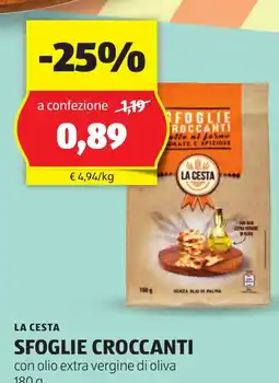 ALDI La cesta sfoglie croccanti offerta