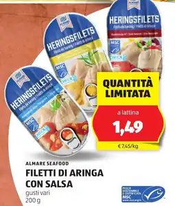 ALDI Almare seafood filetti di aringa con salsa offerta