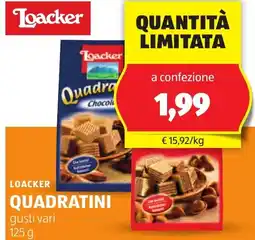 ALDI Loacker quadratini gusti vari offerta