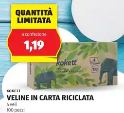 ALDI Kokett veline in carta riciclata offerta