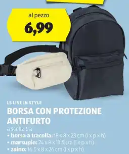 ALDI Ls live in style borsa con protezione antifurto offerta