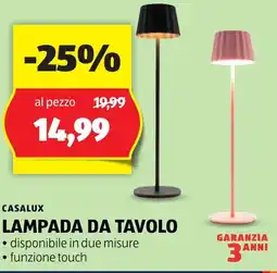 ALDI Casalux lampada da tavolo offerta