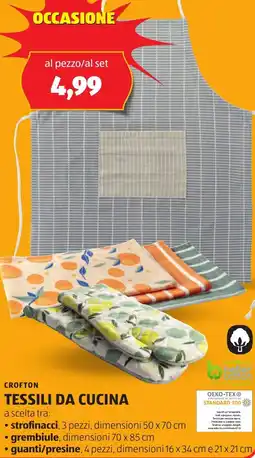ALDI Crofton tessili da cucina offerta