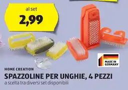 ALDI Home creation spazzoline per unghie, 4 pezzi offerta