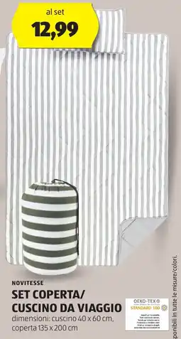 ALDI Novitesse set coperta/ cuscino da viaggio offerta
