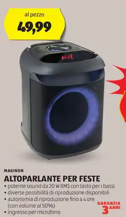 ALDI Maginon altoparlante per feste offerta