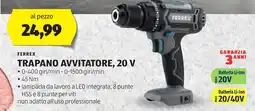 ALDI Ferrex trapano avvitatore, 20 V offerta