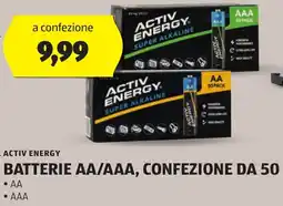 ALDI Activ energy batterie aa/aaa, confezione DA 50 offerta