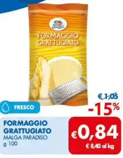 MD Discount Malga paradiso formaggio grattugiato offerta