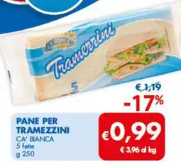 MD Discount Ca' bianca pane per tramezzini offerta