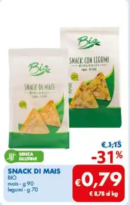 MD Discount Bio snack di mais offerta