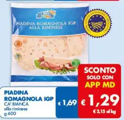 MD Discount Ca' bianca piadina romagnola igp offerta