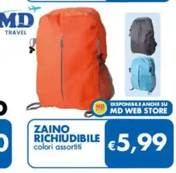 MD Discount MD travel zaino richiudibile offerta