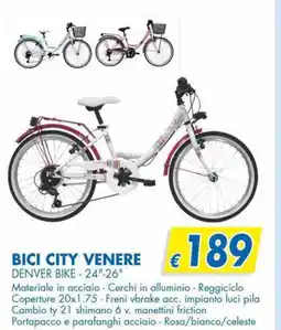 MD Discount Bici city venere denver bike - 24"-26 offerta