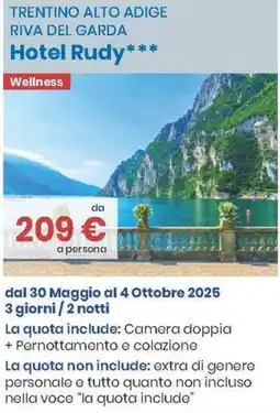 MD Discount Trentino alto adige riva del garda hotel rudy offerta