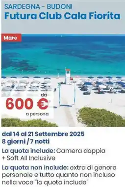 MD Discount SARDEGNA - BUDONI Futura Club Cala Fiorita offerta